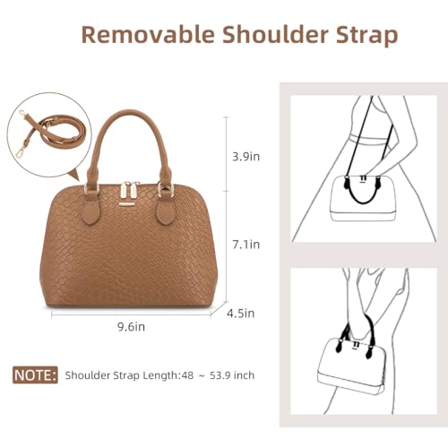 Image of LOVEVOOK Purse for Women Crossbody Bags Classic Double Zip Top Handle Dome Satchel Bag