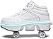 LEEFISH Patins A roulettes,Rollers en Ligne pour Enfants,Rollers Quad,Chaussures Sport Fille,Kick Roller Shoe,EU36/UK3