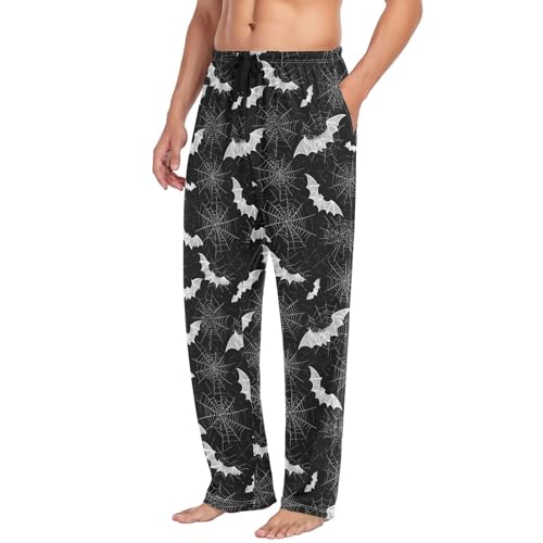 Mens Pajama Pants Spider Webs Bats Pajama Bottoms Lightweight Pajama Pants Basics Sleep Pajama Lounge Pant4