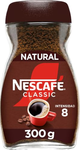 Nescafé Classic Café Soluble Natural 300g | Café soluble natural en frasco grande, ideal para consumo diario con sabor equilibrado y preparación rápida