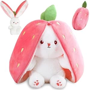 Pipihome Erdbeere Flip Bunny Plüschtier Hase