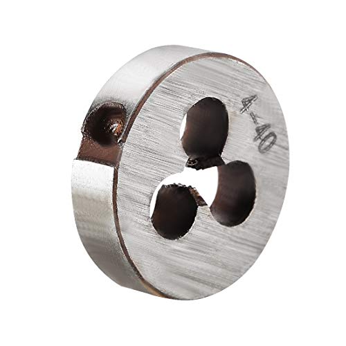 uxcell 4-40 UNC Round Die, Machine Thread Right Hand Threading Die, Alloy Tool Steel