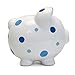 Child to Cherish Ceramic Polka Dot Piggy Bank for Boys, Blue