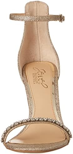 Jewel Badgley Mischka Women's Adriane Heeled Sandal, Lt Gold, 10 | Image 1