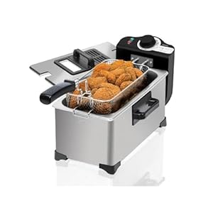 Cecotec CleanFry 3L volledig roestvrijstalen elektrische friteuse capaciteit 3 l, temperatuur tot 190ºC, 2000W