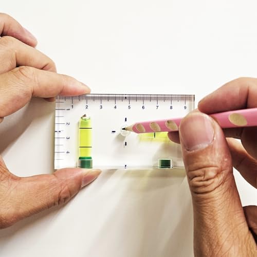 Geonassur Magnetic T type 90°/180° 2 Different Bubbles Shatterproof Cross Check Bubble Level Torpedo Pocket Levels String Line Tools For Picture Hanging Machinist Construction - Thumbnail 6