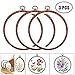 Erlvery DaMain 3 Pieces 6 inch Round Embroidery Hoops Bulk Imitated Wood Circle Cross Stitch Hoop Ring