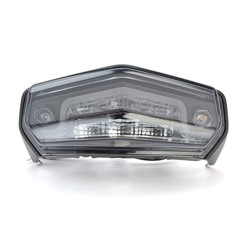 Feu stop arrière à LED pour moto avec clignotants au design épuré fumé