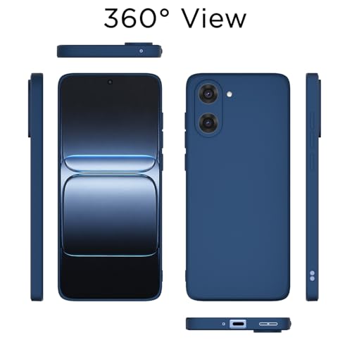 Image of Outlouders Back Cover for OnePlus Nord CE 5 5G | Camera Protection | Durable Soft Matte Silicone Bumper Case (Blue)