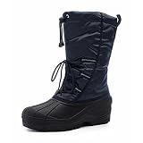 DRKA Men's Insulated Snow Boots,Waterproof Warm Winter Boots(DR2003-BLU-43)