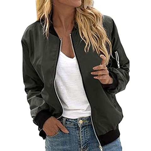 Chaqueta de Béisbol para Mujeres VEMOW Cover