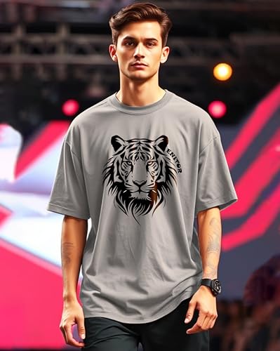 Image of AUSK Oversized Tshirts || Half Sleeve Round Neck T-Shirts for Men