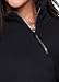 RBX Active Women's Quarter Zip Mock Neck Long Sleeve Fleece Pullover Sweatshirt F19 Black M
