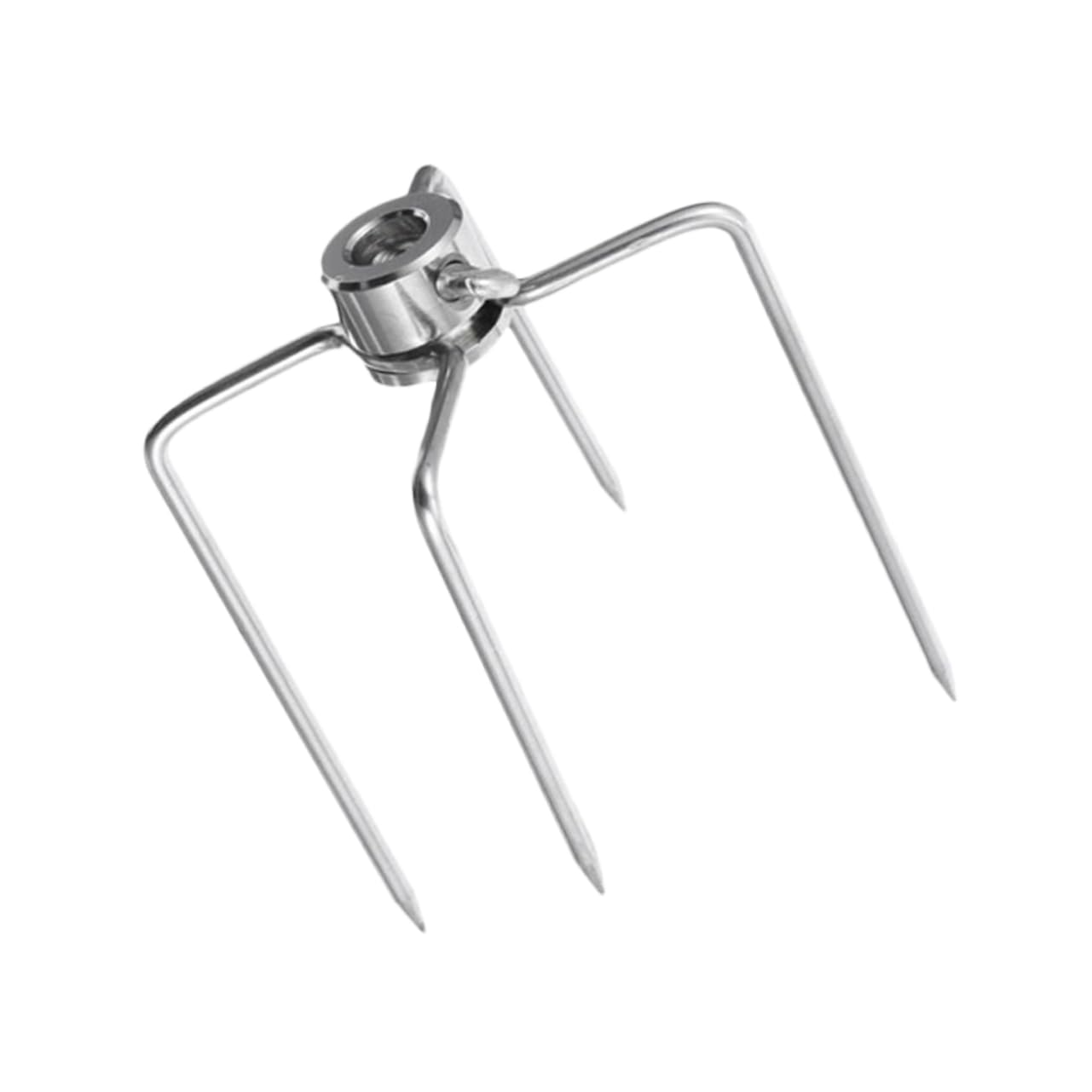 Milisten Rotisserie Meat Forks Set of 2 BBQ Grill Accessories Skewers for Kabob Stainless Steel Easy to Use for Outdoor Cooking