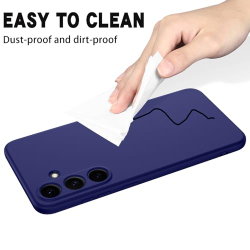 Image of Back Cover for Samsung Galaxy S25 FE 5G | Full Camera Protection | Premium Liquid Silicon Case | Flexible Bumper Case for Samsung Galaxy S25 FE 5G (Dark Blue)