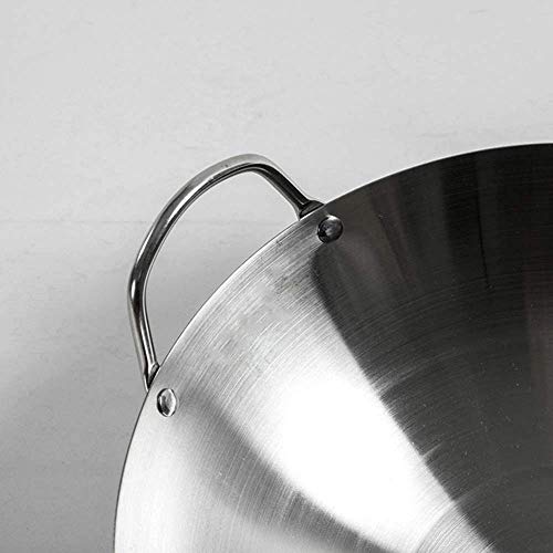 Wok con mango de acero inoxidable 43 cm miniatura 6