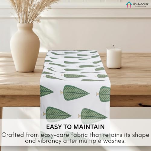 Image of HOMADORN Premium Digital Printed Table Runner - Double Layered Durable Fabric, Elegant Dining & Coffee Table Decoration, Fade-Resistant Prints, Easy Care (13X60 Inches ( 4 Seater), Botanic Bliss)