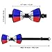 AMRANDOM Adjustable Boys Bow Tie, Haitian Flag, Elegant Solid Stain Silk Novelty Suit Tuxedo Bowtie for School Casual