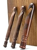 3 PCS Large Crochet Hook Set, Ergonomic Crochet Hooks with Soft Grip Handles, Huge Crochet Needles for Crocheting Thick Blanket and Extra Bulky Yarn Projects (15,20,25MM)