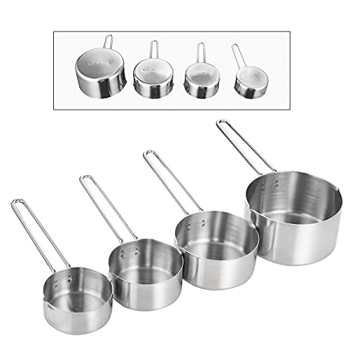 Measuring Cups and Spoons Set, Kmeivol Measuring Cups for Cooking & Baking, Measuring Cup for Dry & Liquid Ingredients, Stainless Steel Measuring Cups, Kitchen Gadgets Measuring Spoons, Set of 8 - Thumbnail 3