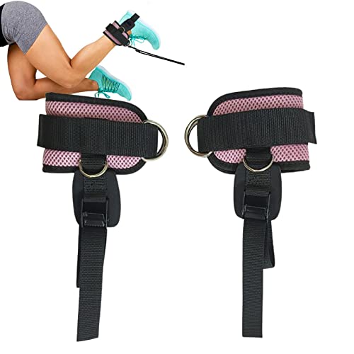 lembrd Correas de Tobillo - Soporte de Entrenamiento de Pierna Ajustable con Anilla en D - Work out Tobillera Accesorio para Gimnasio en casa Se Adapta a Mujeres y Hombres Cover