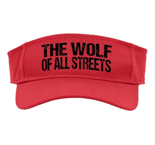 The Wolf of All Streets T-Shirt Men Women Sport Sun Visor, Youth, One Size, Red