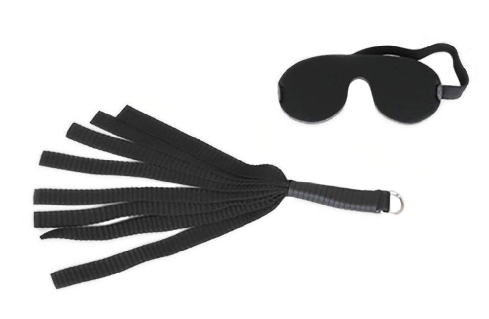Bad Kitty Schaukel - erotische Liebesschaukel für Freestyle-Sex mit dem Partner, Sexschaukel inkl. Peitsche und Augenmaske, verführerische Bondage-Spiele, belastbar bis ca. 100 kg, schwarz