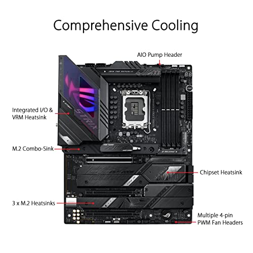 ASUS ROG Strix Z790-E Gaming WiFi 6E LGA 1700(Intel 14th,13th&12th Gen) ATX gaming motherboard(PCIe 5.0, DDR5,18+1 power stages,2.5 Gb LAN,Thunderbolt 4,5xM.2, 1xPCIe 5.0 M.2,Front panel USB 3.2 port) by ASUS - Used condition - Image 3