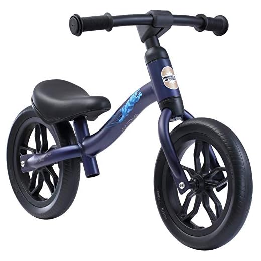 BIKESTAR 3 KG Barns balance cykel 2-in-1 från 2 år| springcykel mycket lätt 10" tum Lightrunner | mörkblå