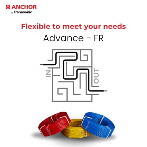 Image of Anchor by Panasonic Penta 1.5 mm PVC Insulated 45 Meter Copper Electric Wire for Home, Industrial and Commercial Connections (Blue, N-96334BU)