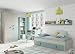 Habitdesign 0J7446Y - Armario Juvenil, Acabado en Color Blanco Alpes y Verde...