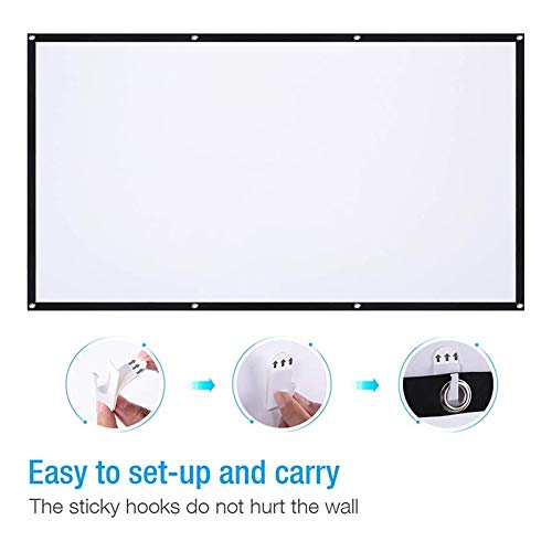 Pantalla portátil plegable 60 pulg 16:9 para cine en casa miniatura 5