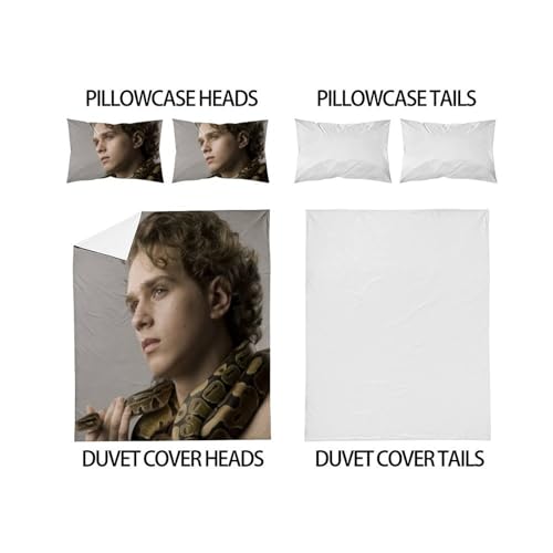 Housse de couette double serpent en microfibre imprimé 3D avec ses taies - 4