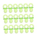 Gatuida 200 piezas Mini Chupetes Decorativos para Shower Unisex Adornos Acrílicos Verdes Transparentes para Recuerdos y Decoración de Mesa Fiestas de Bienvenida Niña