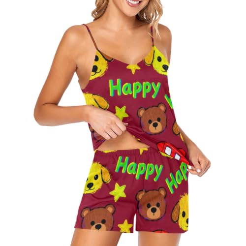 Pyjama deux pièces pour femme Cami Cute ensemble nuit léger et fluide