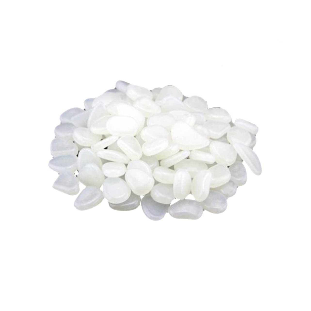 Pebble Art ，The Dark Stones ，Garden Pebble ， Flower Pots Decor Landscape ， Landscape Stone ，Luminous Stone(White)