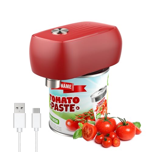 Osnil Rechargeable Electric can Opener for Seniors, Arthritis and Mum Automatic Open Any Size can with Smooth Edge Food-Safe with Rechargeable Battery and USB Cableā¦