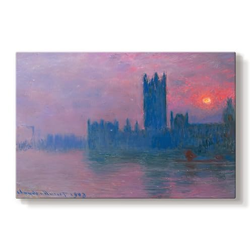 Claude Monet | The Houses of the Parliament | Canvas Wall Art | LT628