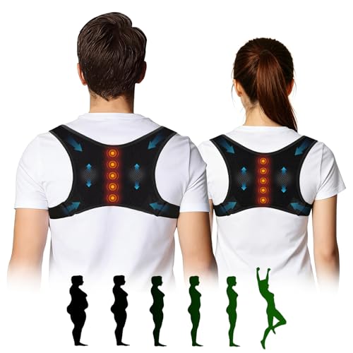 Image of 23GUANYI Back Brace Posture Corrector with Magnets, Back Support Men Women Comfortable and Breathable Posture Corrector for Relief Pain Prevention Shoulder Dorsal Straightener (L-XL)