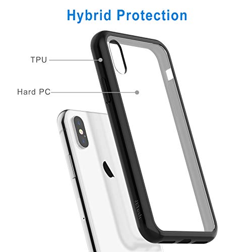Jetech Case For Iphone Xs Max 6.5-Inch, Shockproof Phone Bumper Cover, Anti-Scratch Clear Back (Black) #TOP2