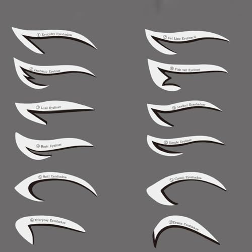 2 sets de adhesivos auxiliares para delineador de ojos miniatura 4