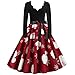Produktbild Damen Weihnachtspullover Weihnachtsdeko Cocktailkleid Pullover Kleider Sexy Spitze Kleidung Weihnachtsmann Elch Schlitten Druchen Party Swing Festlich Kleid