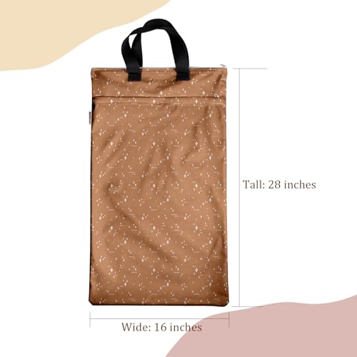 Image of Mama Koala Reusable Hanging Wet Dry Bags for Baby Items, Cloth Diapers, Swimsuits, Travel, Gym Clothes, Beach, Pump Parts, Toiletries, Two Zippered Pockets, 2 Pack (W004L)