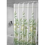 mDesign Duschvorhang Anti-Schimmel - 180 cm x 200 cm - grüner Dusch- & Badewannenvorhang - Duschvorhang wasserabweisend - 12 verstärkte Knopflöcher