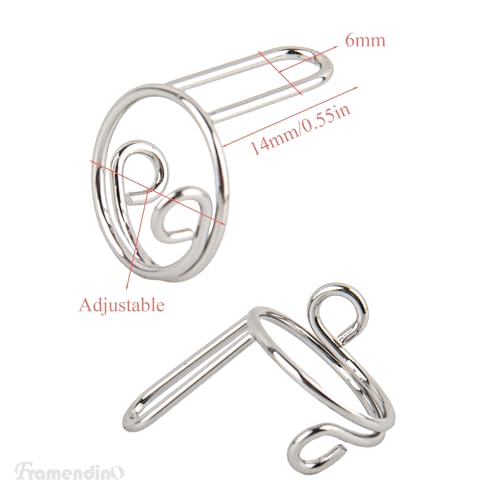 Framendino, Pacote com 10 anéis adesivos sem cola, ajustável, removível, reutilizável, sem manchas,