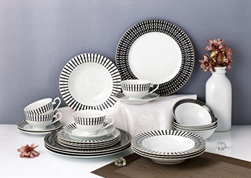 24 Piece Dinnerware Set-Fine China, Service For 4 By Lorren Home Trends #TOP1