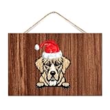 Targa da parete personalizzata in legno per pallet, con scritta 'Dog's First Christmas Cats', decorazione artistica per la casa, targa in legno vintage positiva, cartello commemorativo per animali