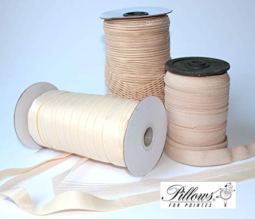 Pillows for Pointes Solid Pointe Shoe Elastic - 3 Yards - Universal Pink4