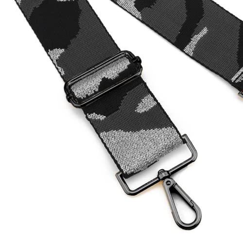 Image of ZOOEASS Nickel Buckles Wide Shoulder Strap Adjustable Replacement Belt Gun Buckles Guitar Style Crossbody Bag Strap