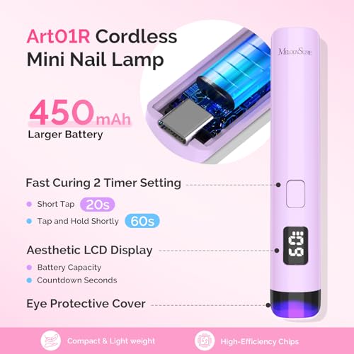 Image of MelodySusie Purple Handheld UV Light with Stand and Rhinestone Glue Kit